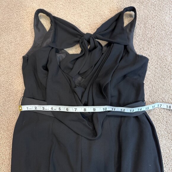 White by Vera Wang Gown Cowl Back Sash Black Tie Bridesmaid Formal Sz 8 VW360069 - Picture 8 of 12